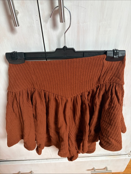 Free People Dresses & Skirts - Free People Women's Rust Brown Tiered Mini Skort